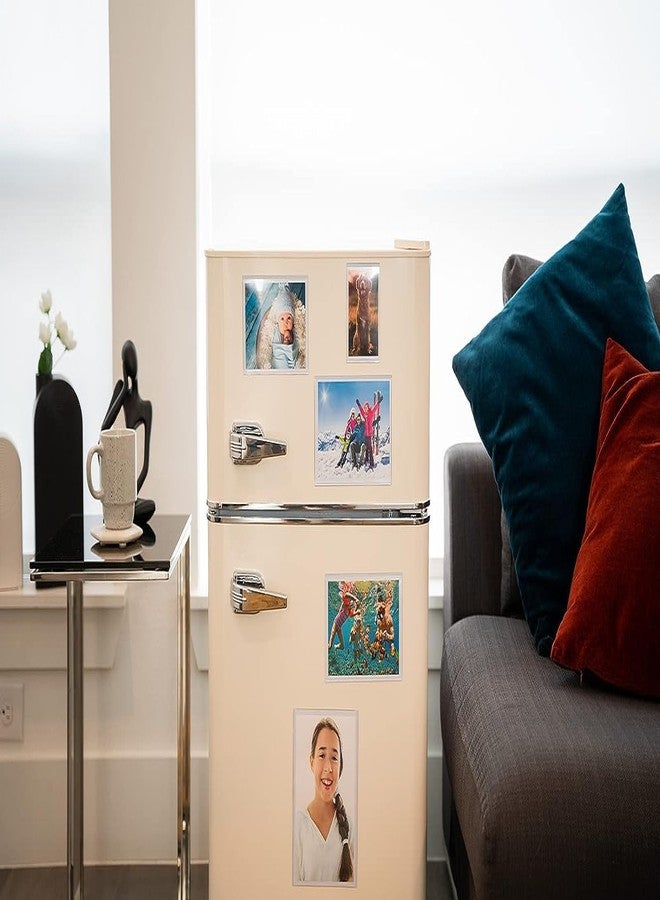 iCONY Magnetic Photo Frames for Refrigerator, Reusable Magnet Fridge Photo Frame for Locker, Office Cabinet, Notice Board, Any Metal Surface, Magnet Image Holder (White, (A4 SIZE) 2 PACK - Image 3